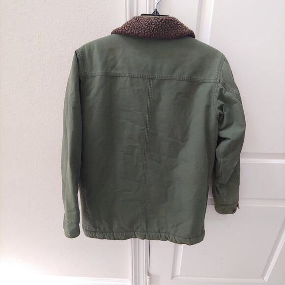 LL Bean Jacket Womens Medium Sherpa Lined Barn Field Chore Coat Canvas - Picture 5 of 8